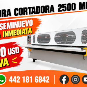 1. Rayadora Cortadora 2500 mm SEMINUEVA ENTREGA INMEDIATA